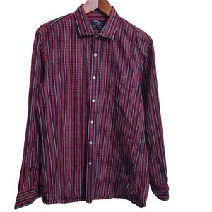 J. Crew Thompson Shirtings Mens Red Preppy Tartan Plaid Button Down Shirt Large